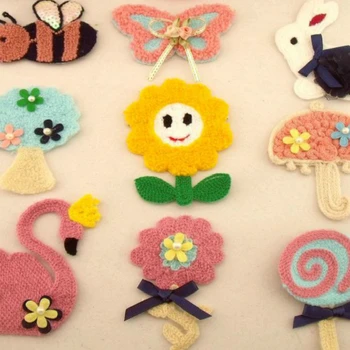 

A Lot Of Fine Cartoon Badge Applique Cloth Subsidize Ding Tie Children Sweater Subsidies Manual Hook Flower Lace Decoration