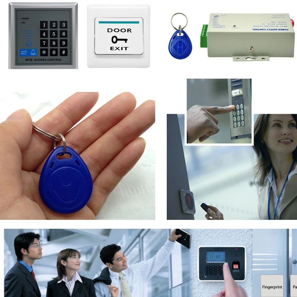 

New MJPT019 RFID Access Control System Kits+Magnetic Lock+10 Buckle Card+Power