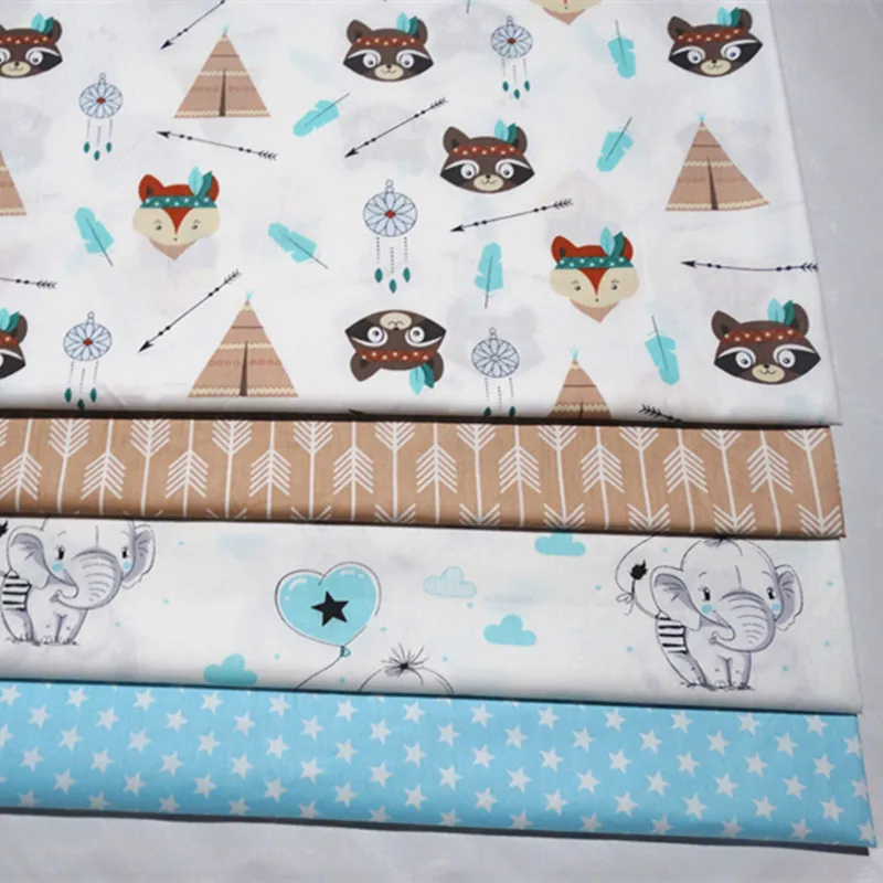 Cartoon Printed cotton twill Fabric Patchwork Tissue Cloth Of Handmade DIY Quilting Sewing Baby&Children Sheets Dress Material