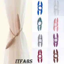 Портативный сплошной цвет Лен занавес Пряжка кисть для штор Пряжка домашний декор занавес крючки веревка