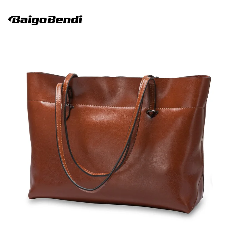 

Recommend! Soft Cow leather High-capacity Woman Large Handbag Casual Tote Ladies Office Bag Top-handle Bag