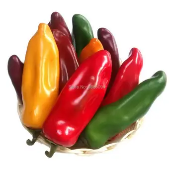 

Gresorth 10pcs Artificial Lifelike Chili Fake Pepper Vegetable Decoration Home Kitchen Food Toy Photography Props