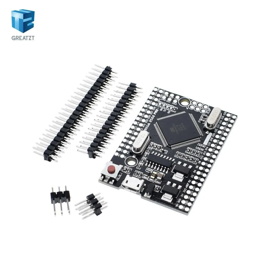 

GREATZT Mega 2560 PRO MINI 5V (Embed) CH340G ATmega2560-16AU with male pinheaders Compatible for arduino Mega 2560