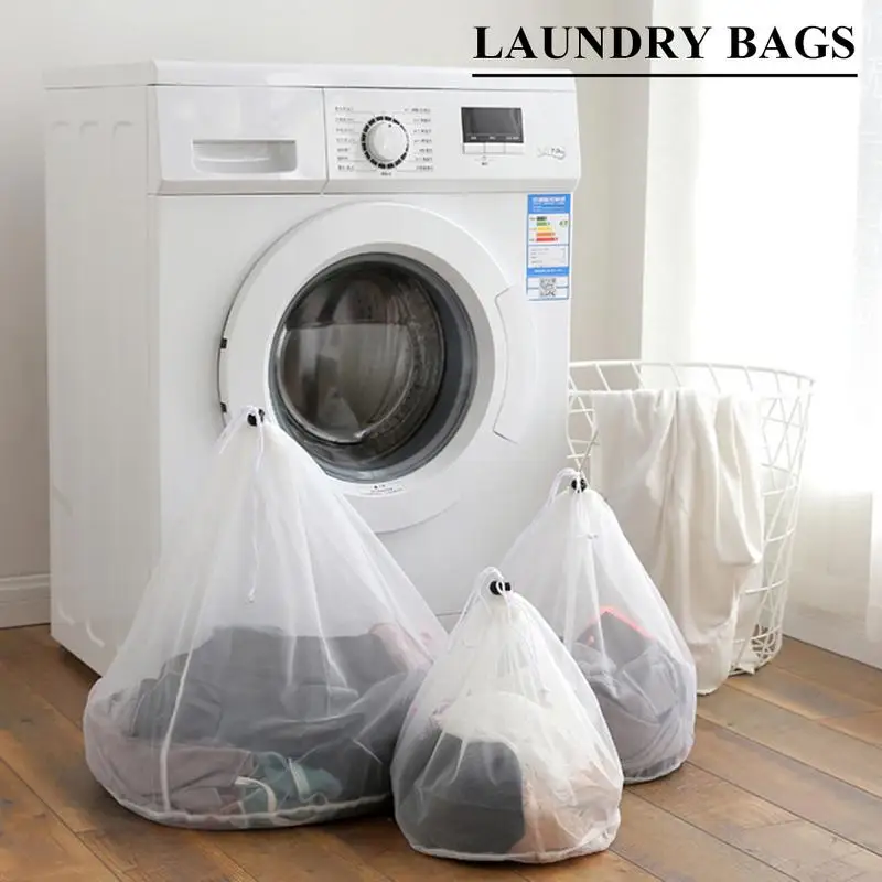 

3 Size Drawstring Bra Underwear Products Laundry Bags Baskets Mesh Bag Household Cleaning Tools Accessories Laundry Wash Care