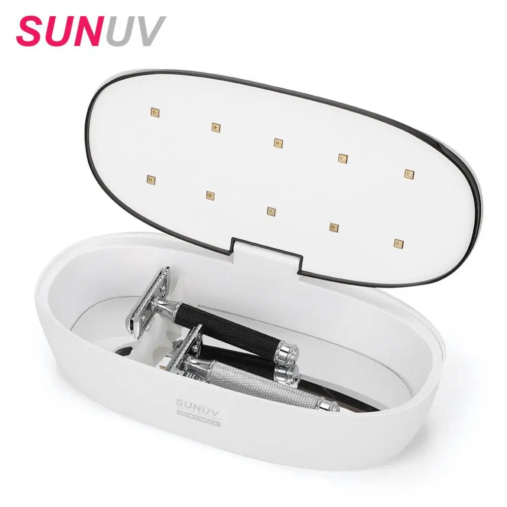 

SUNUV UV Smart LED Sterilizer Box Cosmetic Nail Cleaner Kit UV Disinfection Device Sterilizer Case Salon Manicure Cleanser