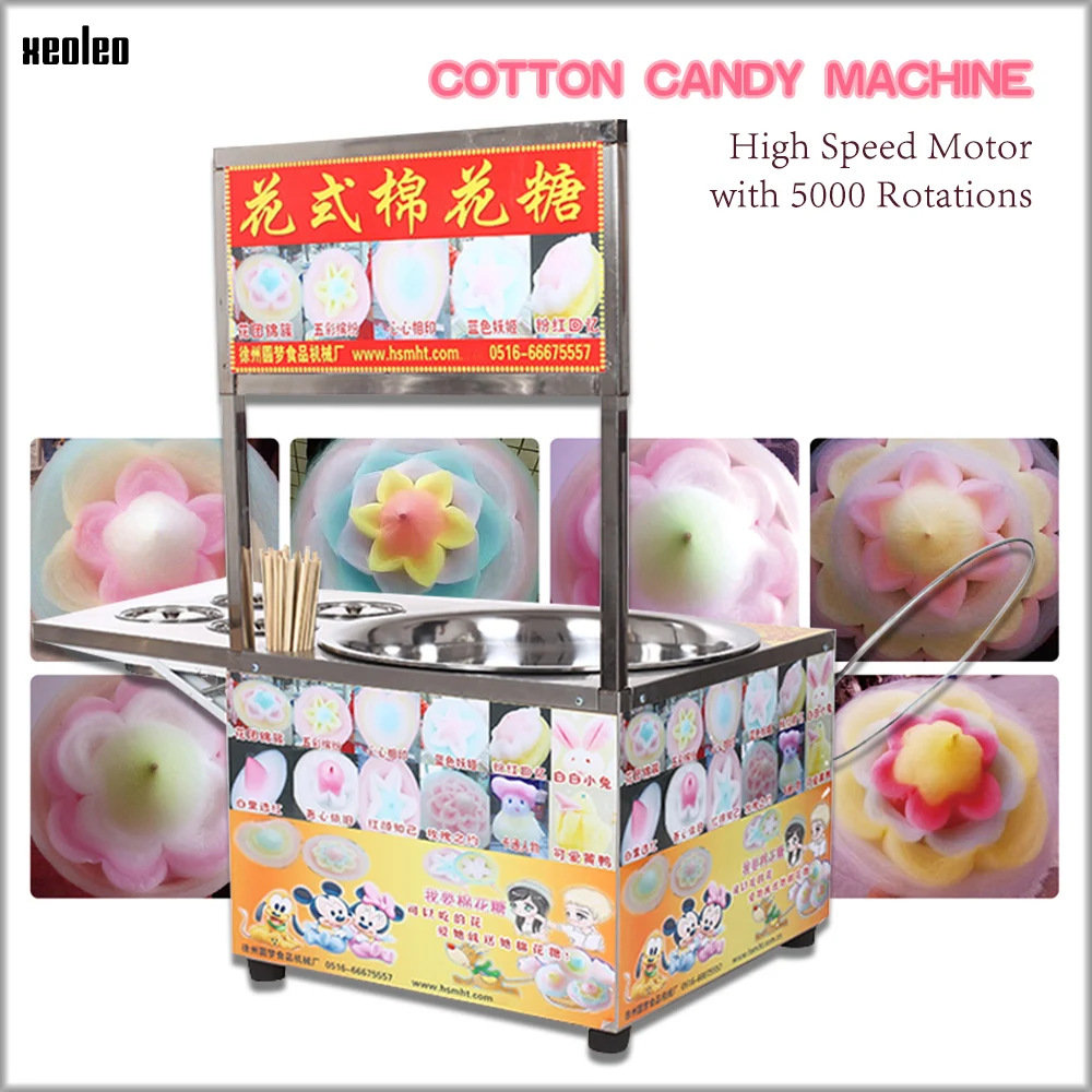 XEOLEO Commercial Gas Cotton Candy maker Fancy Cotton Candy machine