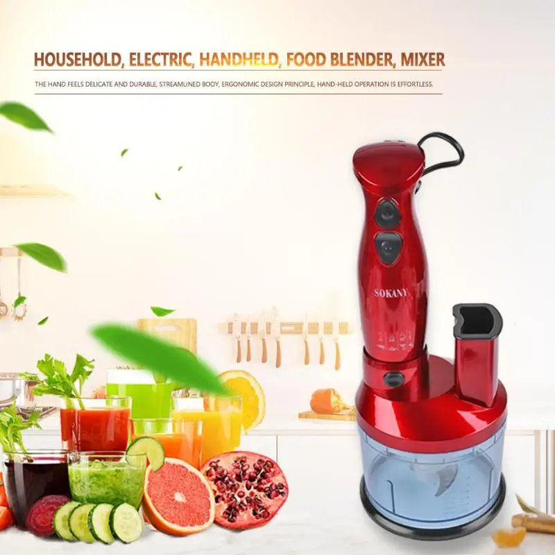 

600W Household Electric Blender Handheld Food Mixer Blender Baby Food Supplement Mixer Grinder Kitchen Food Processor