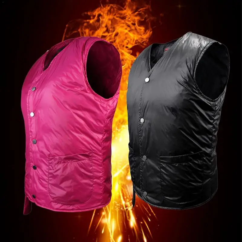 

Heated Down Vest Intelligent Anti Cold Vest Washable Size Adjustable USB Charging Heated Clothing For Old Aged