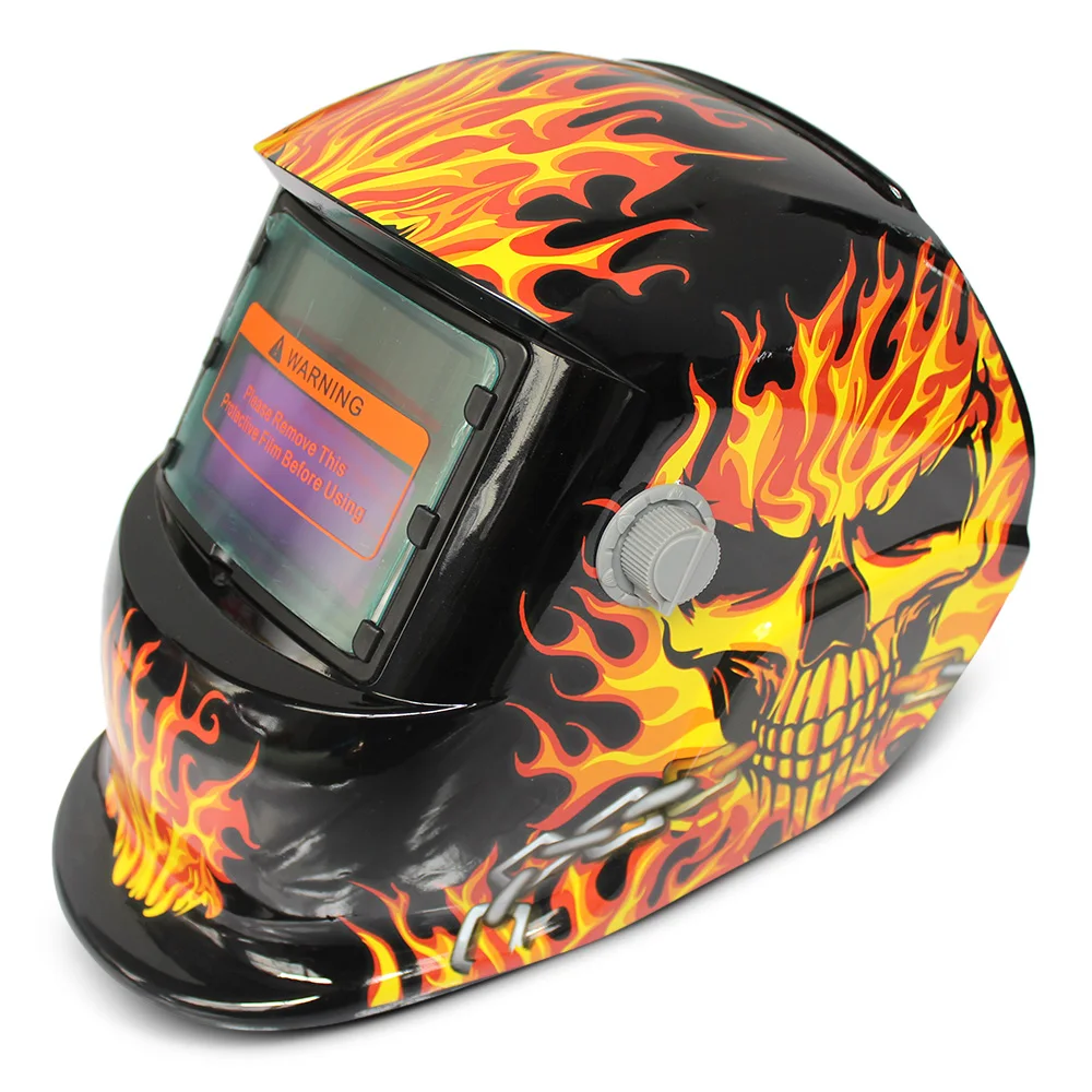 

Welding mask Solar Energy Automatic Changeable Light Darkening Electric Welding Helmet Skull Pattern Welder Grinding Cap Mask