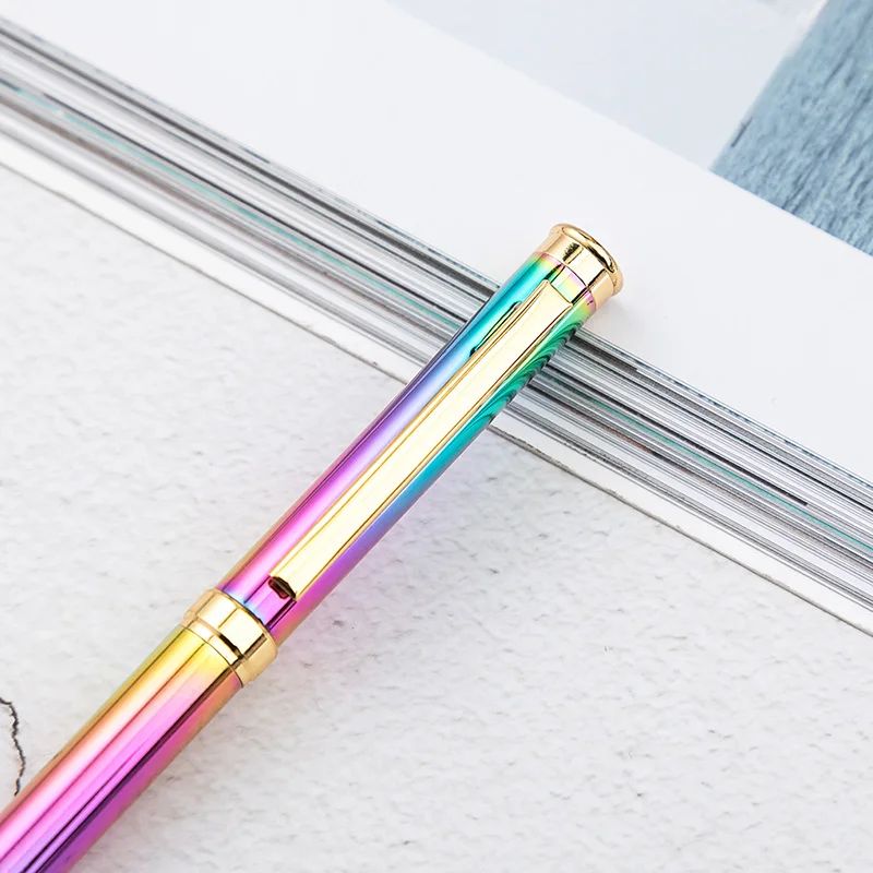 

1pc Luxury Ball Pens Novelty Gradient Ballpoint Pens Metal Ball Pens For Kids Gift School Office Supplies Korean Stationery