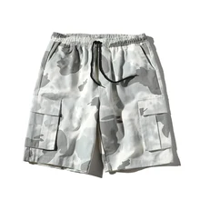 Летние Новые камуфляжные шорты мужские модные удобные дышащие Прямые повседневные шорты мужские уличные дикие хип хоп свободные пляжные штаны