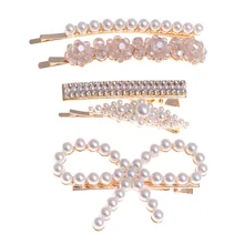 6 шт. заколки для волос бант искусственный жемчуг заколки для девочек женские