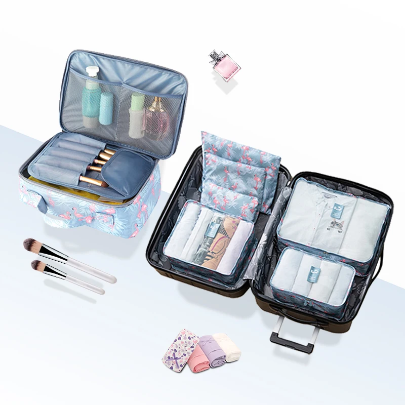 

Women Men Travel Accessories Clothes Pouch Weekend Suitcase Organizer Makeup Cosmetic Bag Set Toiletry Wash Cable Gadgets Case