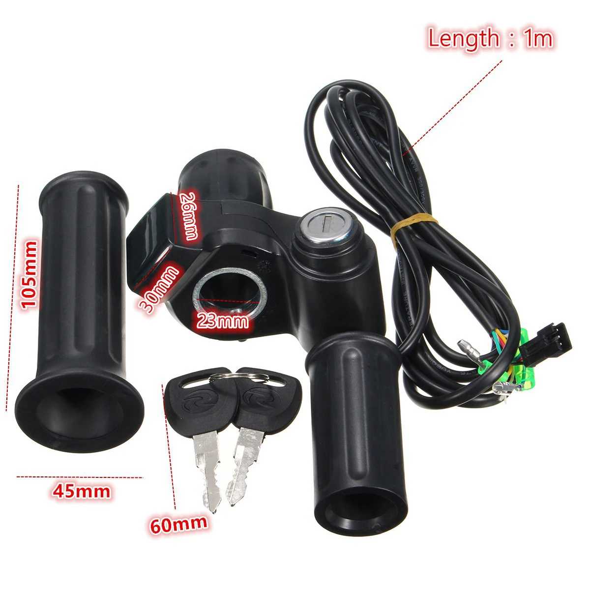 Perfect 2Pcs Black 12V-99V Electric Scooter Bike Throttle Grip Handlebar LED Digital Meter Universal Electric Bicycle Accessories 3 Perfect 2Pcs Black 12V-99V Electric Scooter Bike Throttle Grip Handlebar LED Digital Meter Universal Electric Bicycle Accessories 3