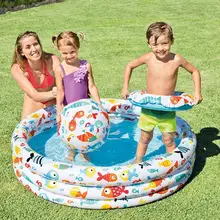 Надувной круг для купания ребенка бассейн 3 шт. портативный открытый детский бассейн Детские ванны Круглый Бассейн игрушки летний водный бассейн