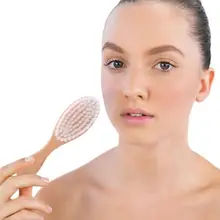 1 шт. мягкая щетка для лица глубокая щетка для чистки пор удобная щетка для мытья бороды с деревянной ручкой профессиональная банная Парикмахерская