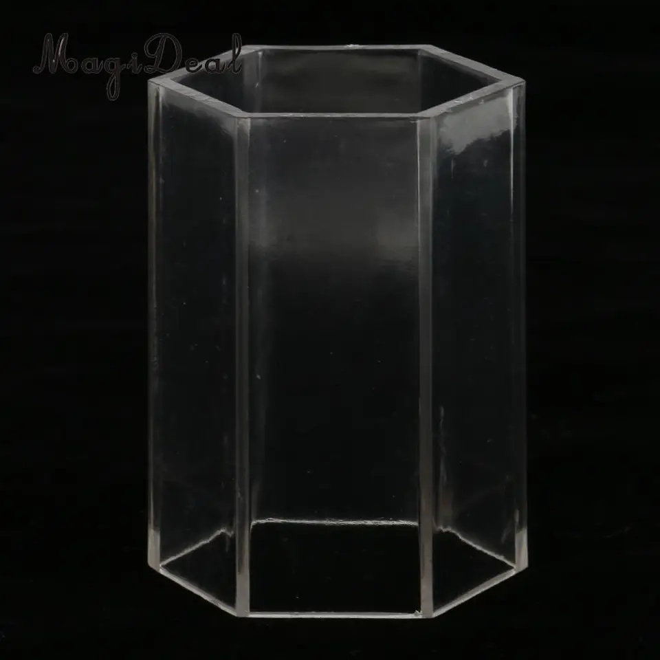 Hexagon Shape Plastic Clear Candle Mould Soap Mold Candle Making 5x10.2cm