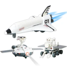 DIY строительный блок игрушка солнечной энергии образовательный космический корабль лунного исследования флота трансформации робот наборы дети подарок 3 в 1