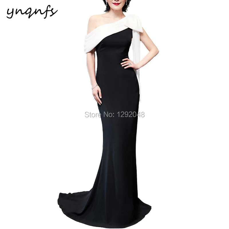 bow one shoulder gown