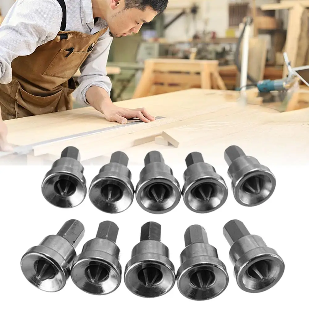 

10PCS Woodwork Gypsum Board Locator 1/4" Chrome Vanadium Steel PH2 25mm Long Cross Bit #20