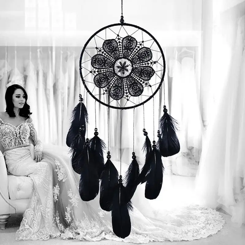 

White Goose Feathers Dream Catcher Wedding Decorations Valentine 's Day Gifts Wind Chimes