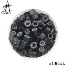 50000 шт кольца для волос с силиконовой подкладкой бусины для волос для перьев человеческих волос для наращивания Dread бусины 5,0 мм блонд 8 цветов