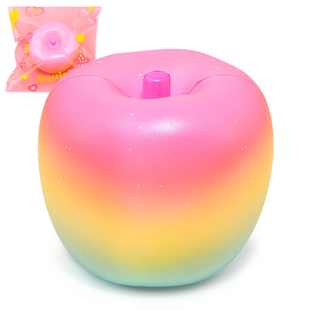 

Jumbo Colorful Squishy Rainbow Apple Squishies Cream Scented Slow Rising Squeeze Toy Original Package