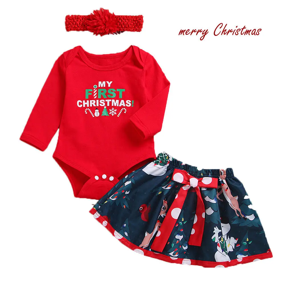 my first christmas outfit baby girl