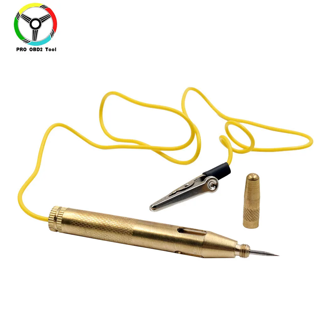 DC6V-24V Car Circuit Tester Probe Light System Test Probe Lamp Auto Light Lamp Voltage Test Pen Detector Copper Diagnostic Tool circuit tester circuit detector car light tester probe pen tester voltage test pen