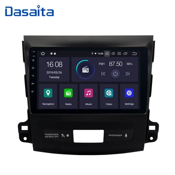 

Dasaita Android 9.0 Quad Core Car 1din Android GPS Radio with 9" for Multi Touch Screen Mitsubishi Outlander 2008 2009 2010 2011