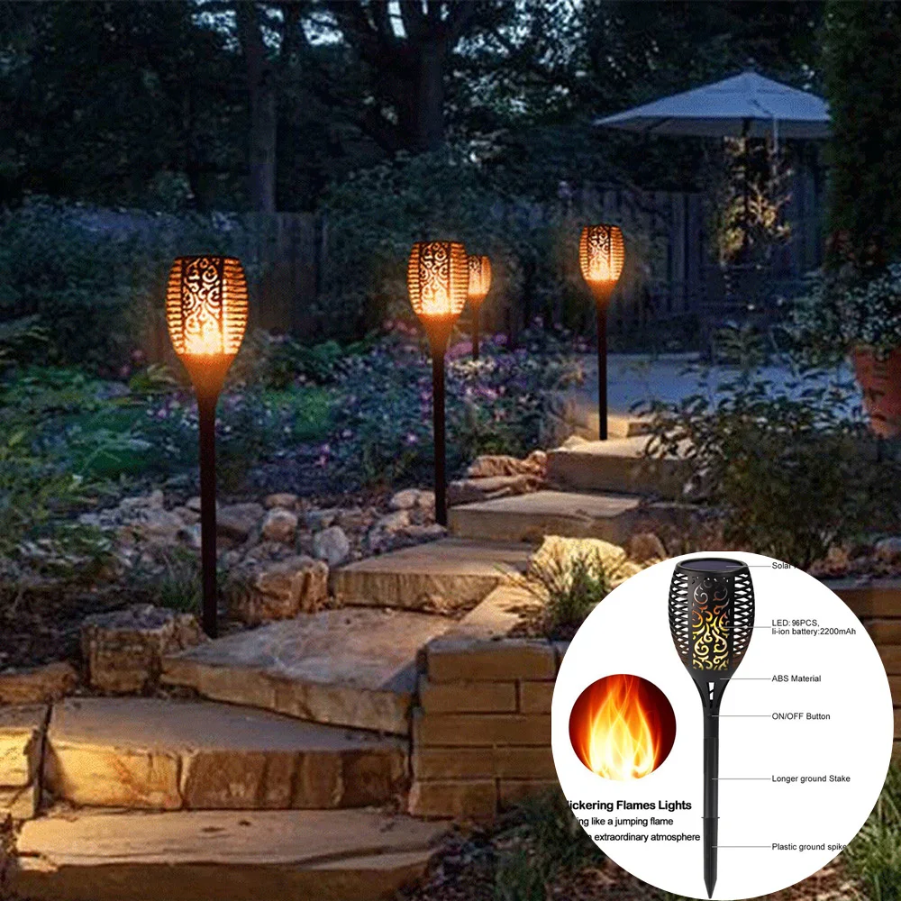 

LED Solar Torch Light for Street Garden Decoration Lighting Exterior Outdoor Solar Lamp Waterproof Lawn Lights Lantern Lamp