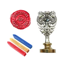 Индивидуальная восковая печать комплект печатей Рождество Санта Клаус головы Northpole официальная печать Металл Дракон ручка Подарочный винный набор посылка Свадебные