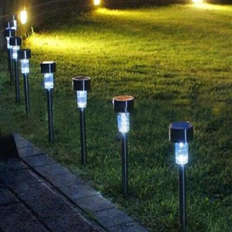 Набор из 10 солнечных батареях Светодиодный светильник s Открытый Путь Точечный светильник двор сад лужайка пейзаж светодиодный в ночное время светильник включается автоматически