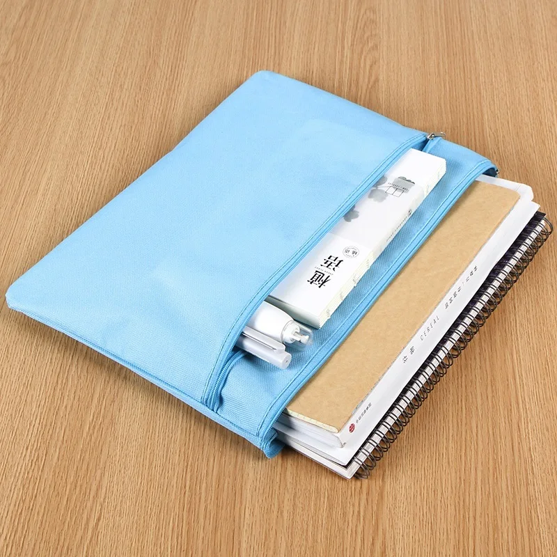 

A4 File Bag Correct Color Zipper Data Mix Office Supplies Student Use Test Paper Multi-storey Accept Small Fresh Handbag