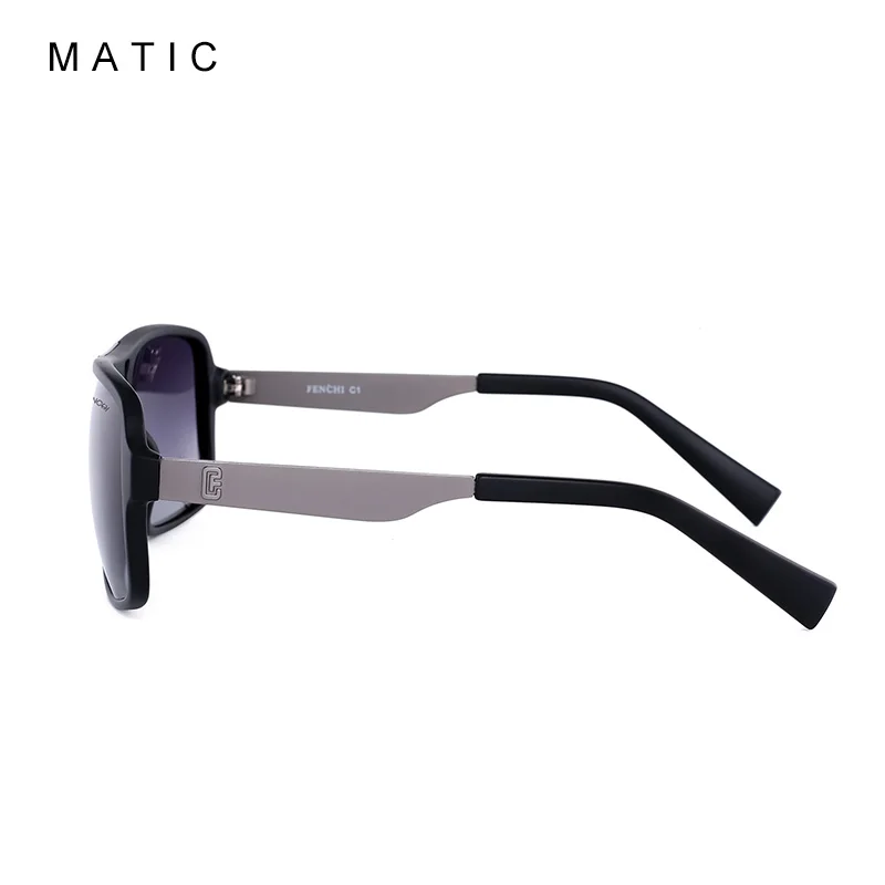 Мужские Винтажные Солнцезащитные очки MATIC серые матовые квадратные большие