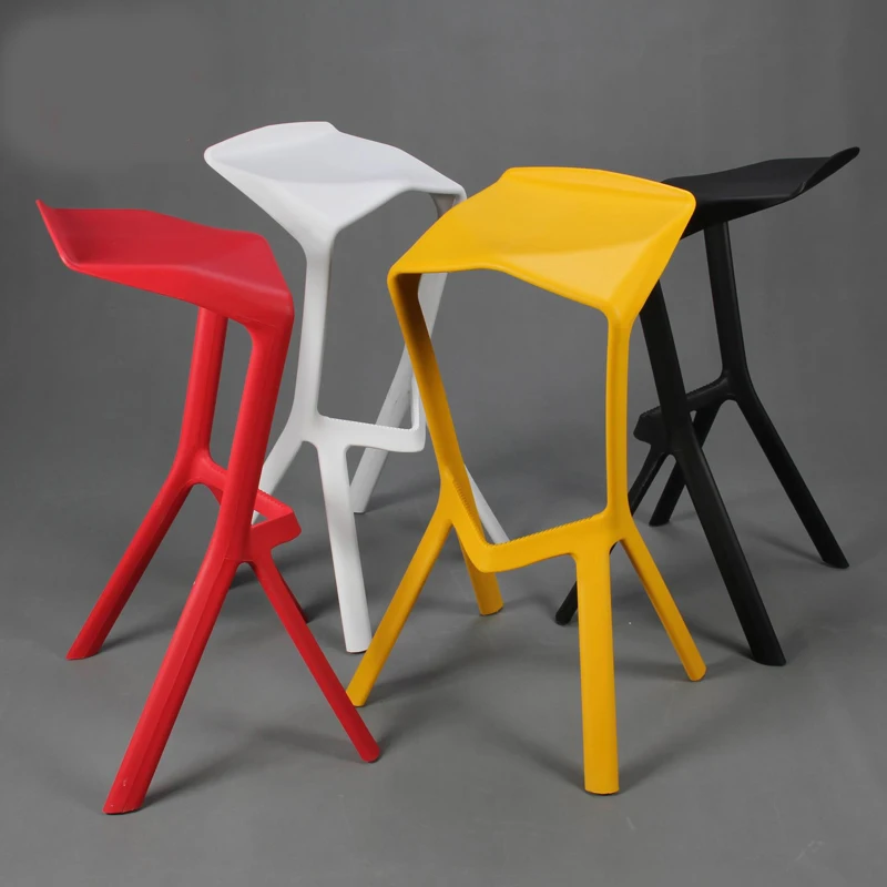 

Minimalist Modern Design Plastic Stackable Miura bar Stool Popular Bar Chair kitchen room counter stool drinking bar stool-2PCS