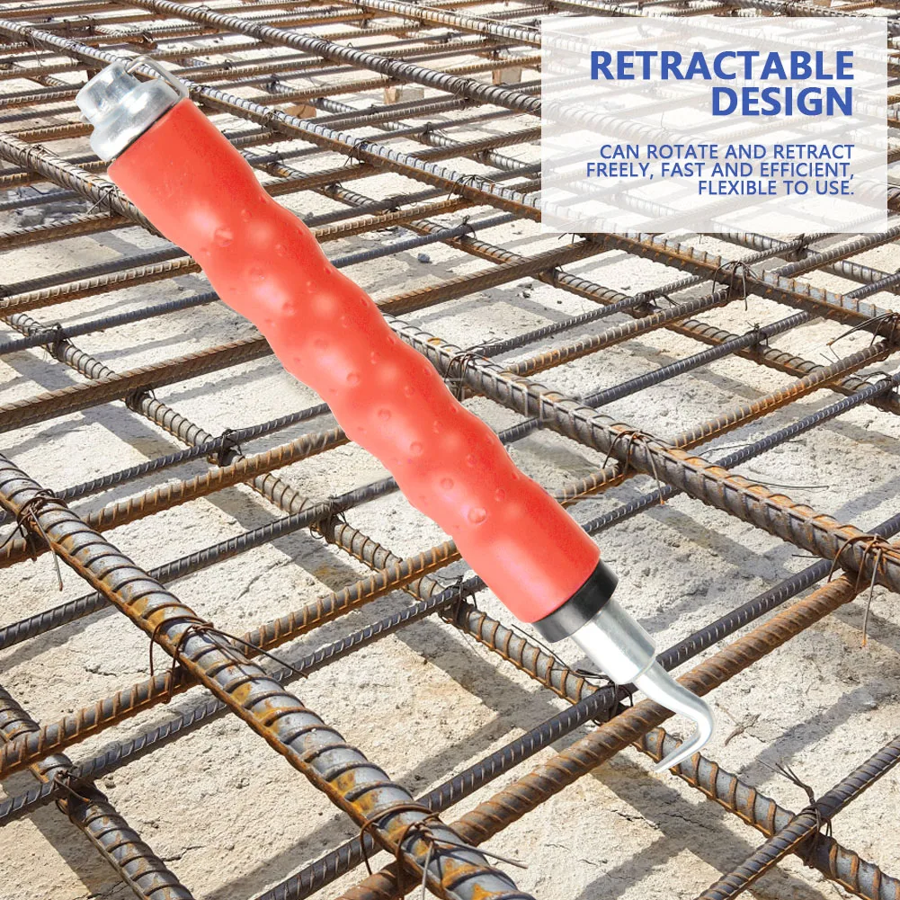

Semi-automatic Retractable Rebar Wire Twister Rebar Tied Construction Site Hook Reinforcement Tying Winding Tool