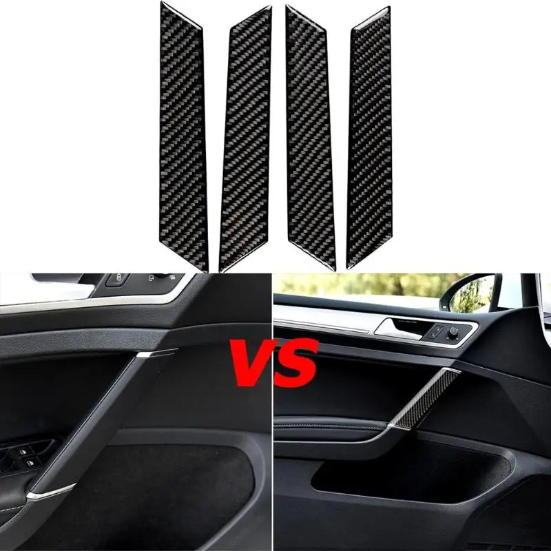 4pcs/set Carbon Fiber Interior Door Handle Cover Trim for Golf 7 2013-2017 Interior Accessories Automotive Interior Stickers 4pcs/set Carbon Fiber Interior Door Handle Cover Trim for Golf 7 2013-2017 Interior Accessories Automotive Interior Stickers