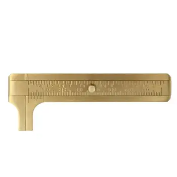 

Pocket 80mm Mini Brass Sliding Ruler Gauge Vernier Calip Metal Calipers Gauge Micrometer Measurement Tool Office School Supplies