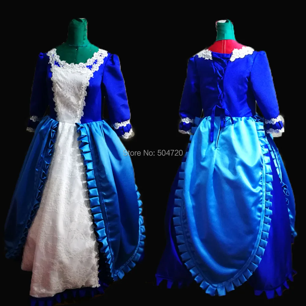 

Customer to order!Luxs Blue French duchess Queen Princess Theatre dress Victorian Renaissance Halloween Vintage dresses SW-040