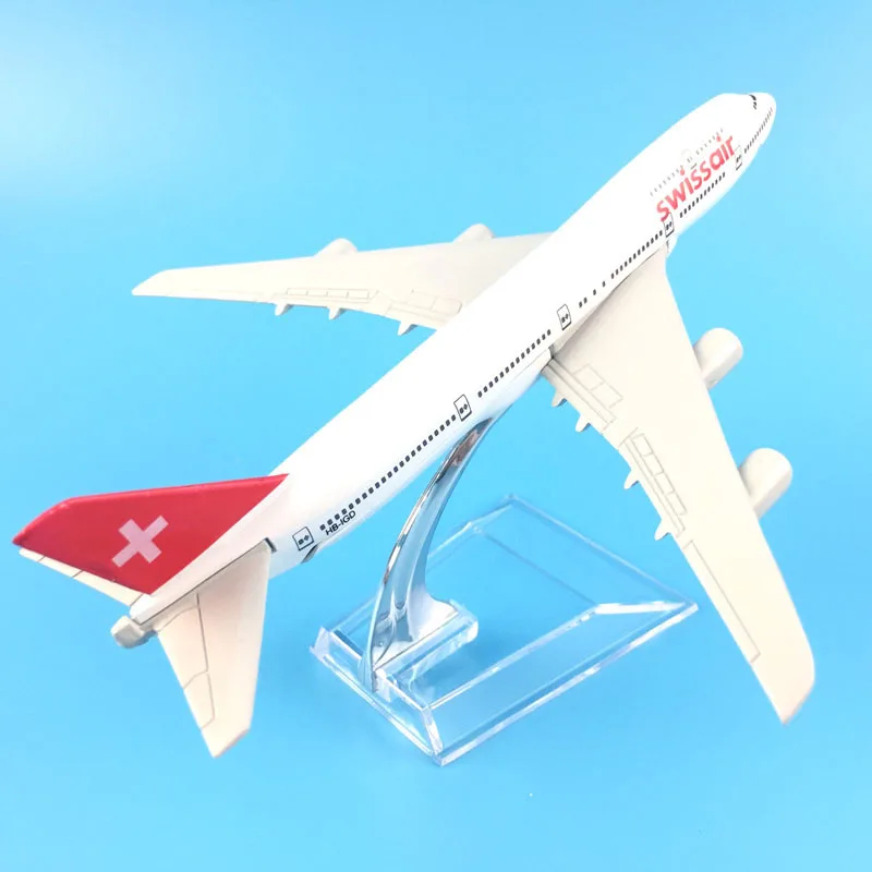 16 см самолет модель самолета Swiss Air Swissair самолетов Boeing 747 1:400 литой металлический