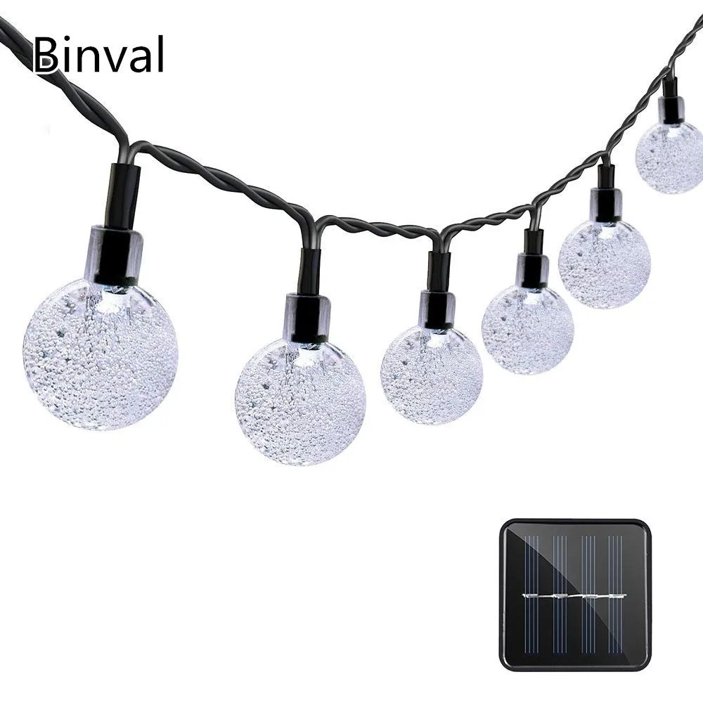 

Binval Solar String Lights 30Led Crystal Ball String Lights Waterproof Fairy Lighting for Home,Outdoor,Patio,Holiday Decorations