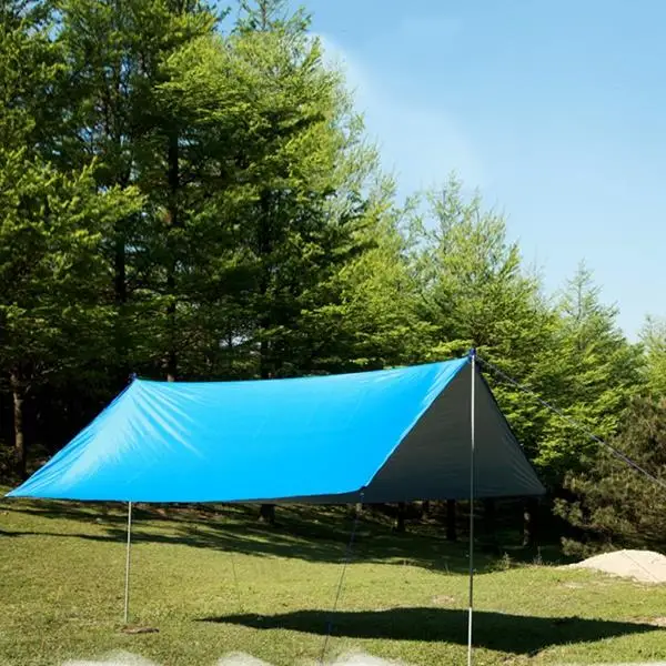 ABGZ-خفيفة قماش القنب في الهواء الطلق التخييم بقاء المأوى الشمس الظل المظلة الفضة طلاء العريشة للماء خيمة للشاطئ