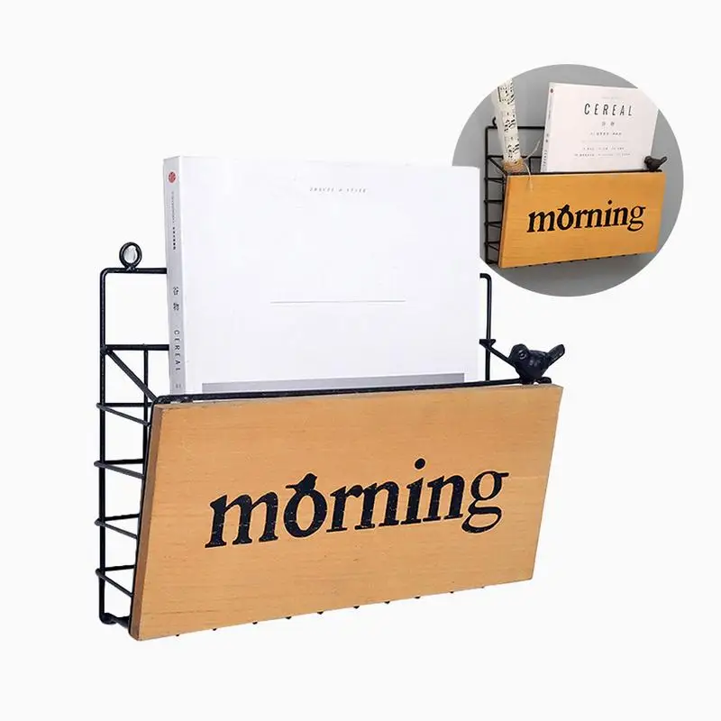 حار-الشمال بسيطة جدار شنقا الحديد صحيفة تخزين الرف الإبداعية الطيور الكتب مجلة أصحاب زينة الأزياء