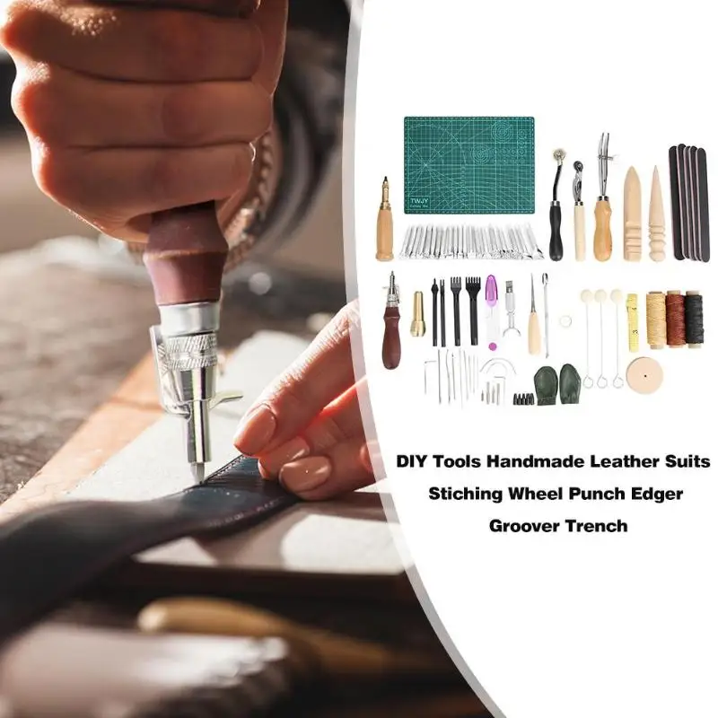 

50pcs Handmade Leather Tool Punch Edger Groover Trench Device Belt Puncher