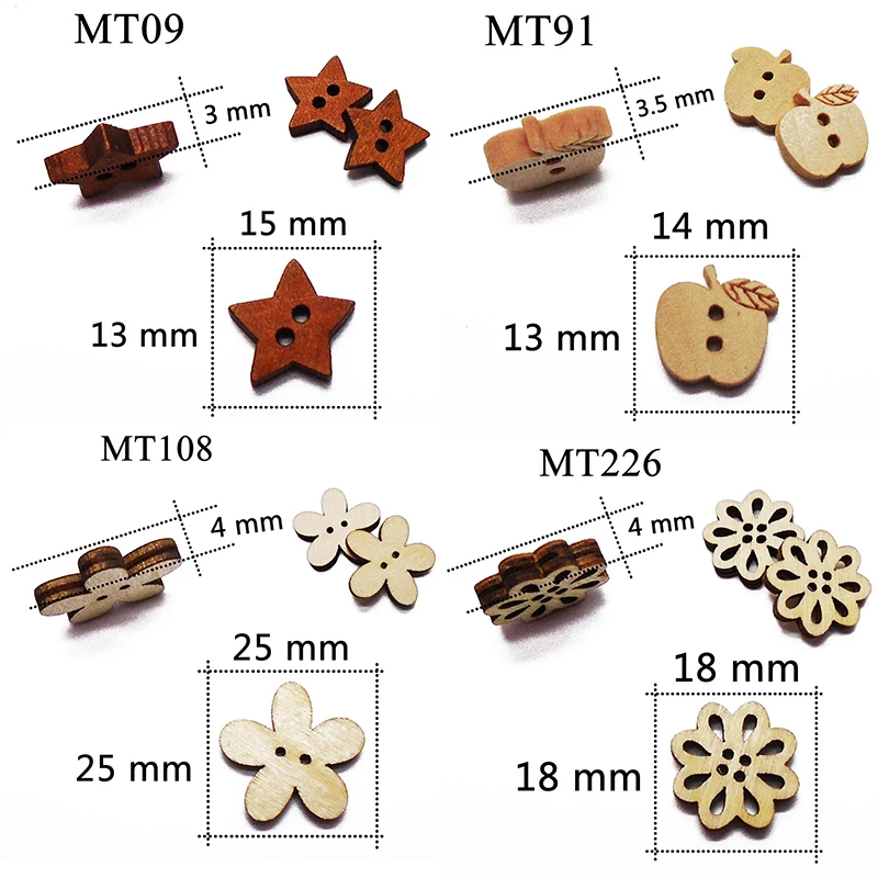 ZIEENE 10 шт 50 шт 100 шт Смешанные 9 видов стилей натуральный цвет детские Мультяшные деревянные пуговицы пошив скрапбукинга поделки для детей ручной работы