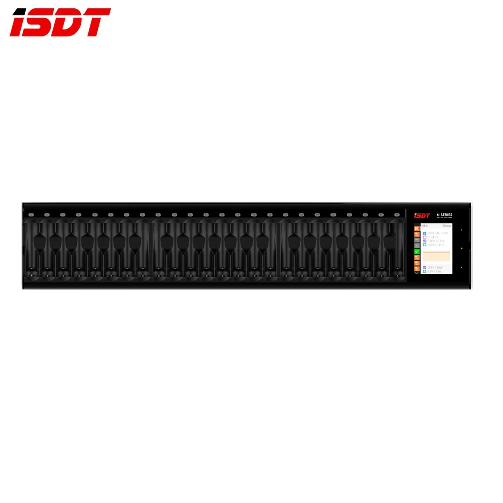 

Original ISDT N24 48W 1.5A 24 Slots LCD AA/AAA Battery Quick Charger for LiIon LiHv Life NiMh Nicd Nizn