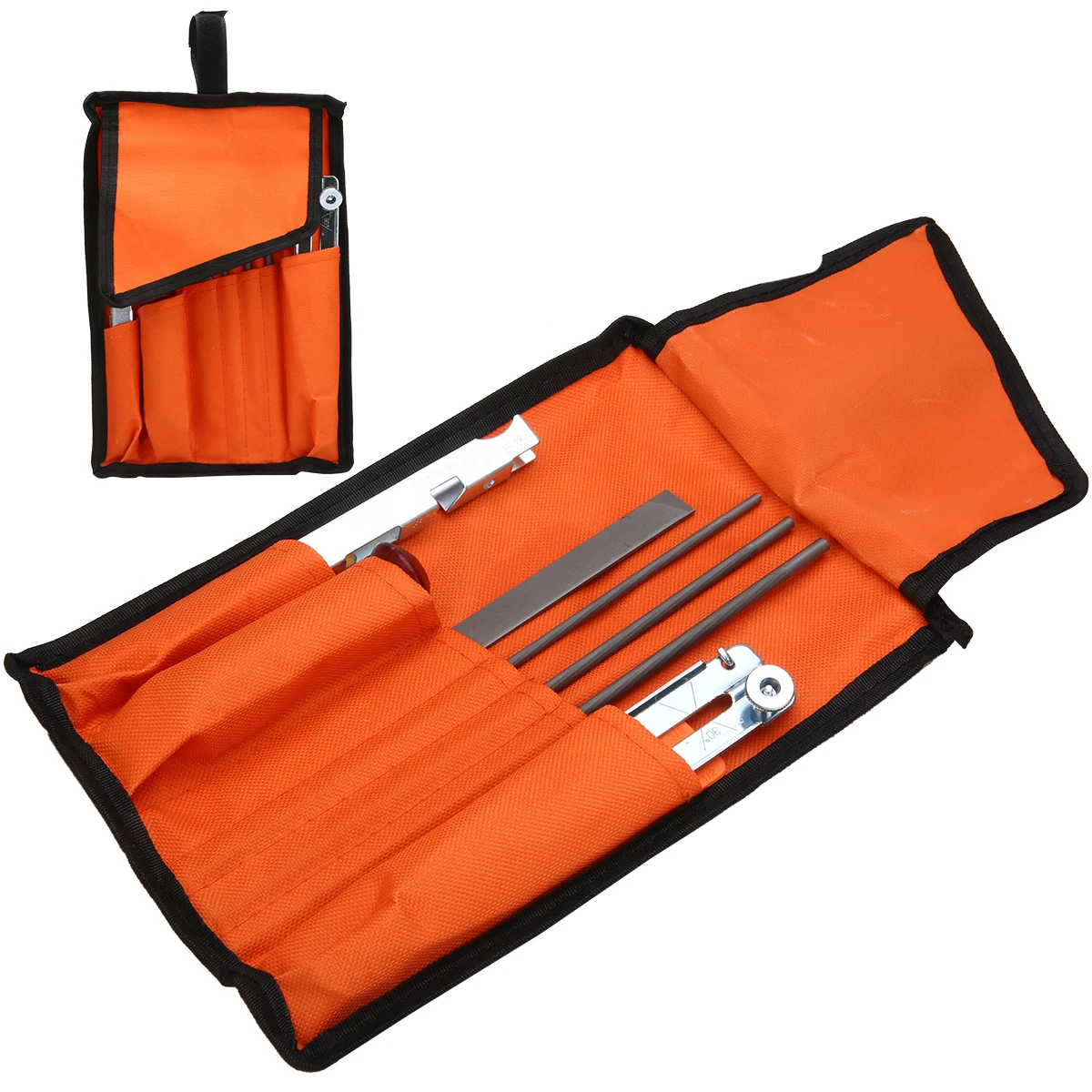 

10pcs Professional Chainsaw Chain Sharpening Kit Tool Set Hardwood Handle + Round/Flat File Guide Bar File Sharpener Tools