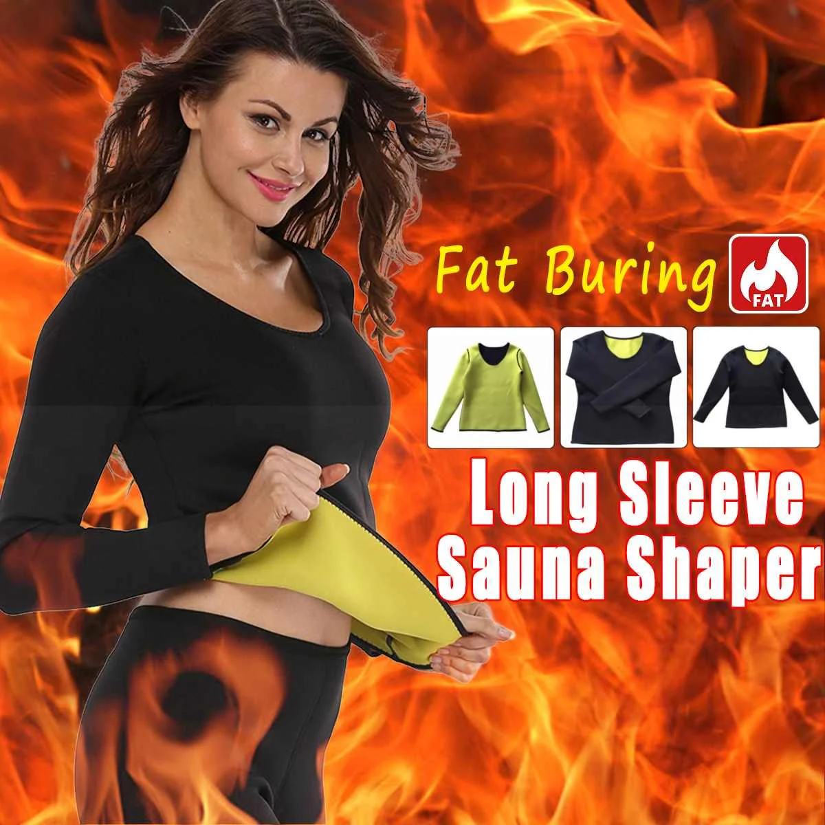 

Hot Neoprene U Shape T-Shirt Sauna Body Shapewear Slim Yoga Cincher Gym Trainer Women Fashion Fat Burning Shapewear Solid Color