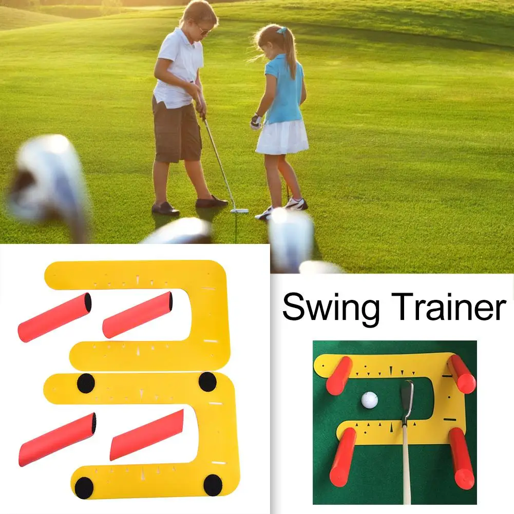 Golf Swing Trainer Batting Positioning U-shaped Ruler Pad Golf Practice Auxiliary Correction Pad